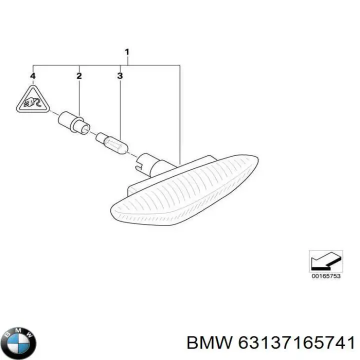 Comprar 63137165741 BMW Luz intermitente de guardabarros izquierdo