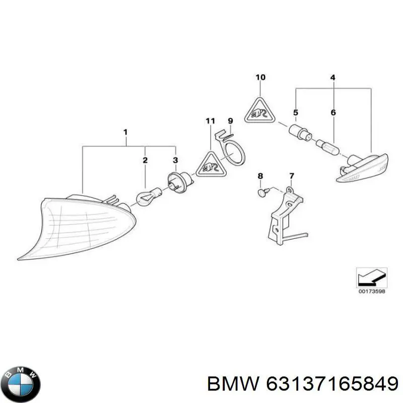 Intermitente izquierdo BMW 63137165849 precio, desde 19,13 EUR