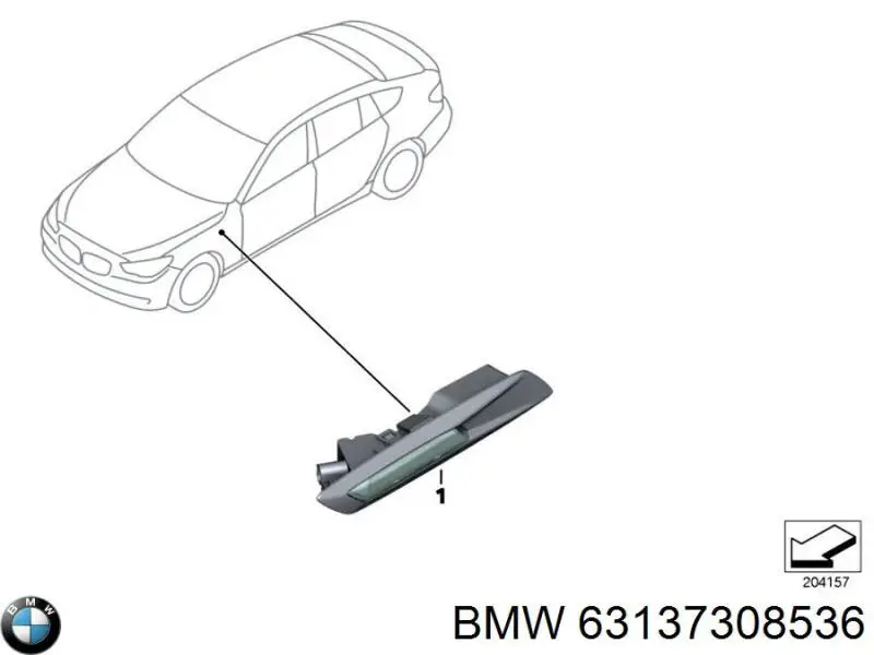 Comprar 63137308536 BMW Luz intermitente del espejo retrovisor derecho