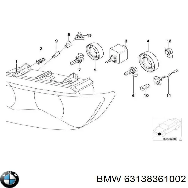 Portalámparas, luz intermitente para BMW 7 (E38)