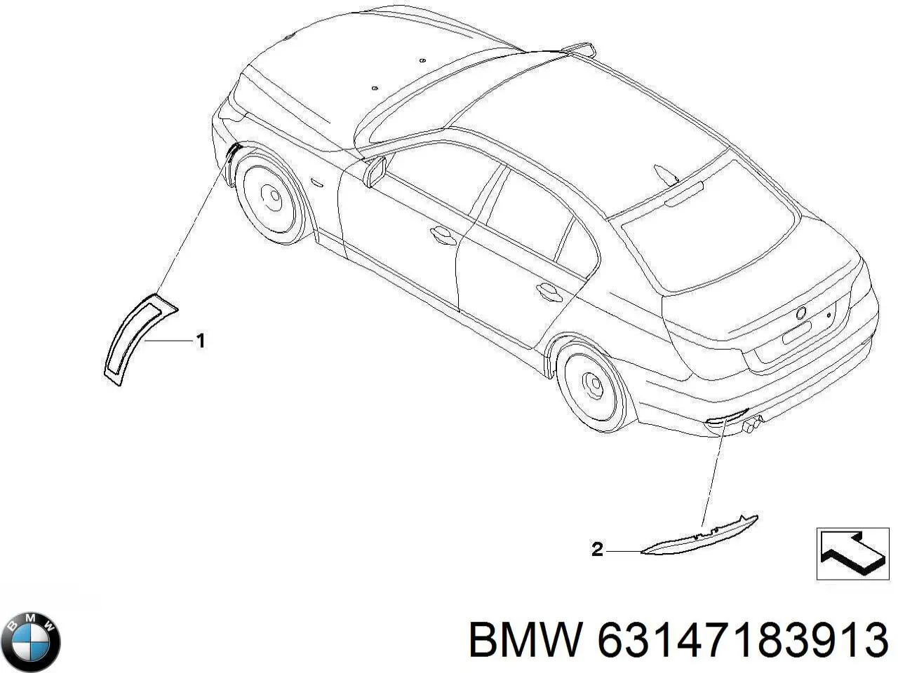 Comprar 63147183913 BMW Reflector trasero izquierdo del parachoques