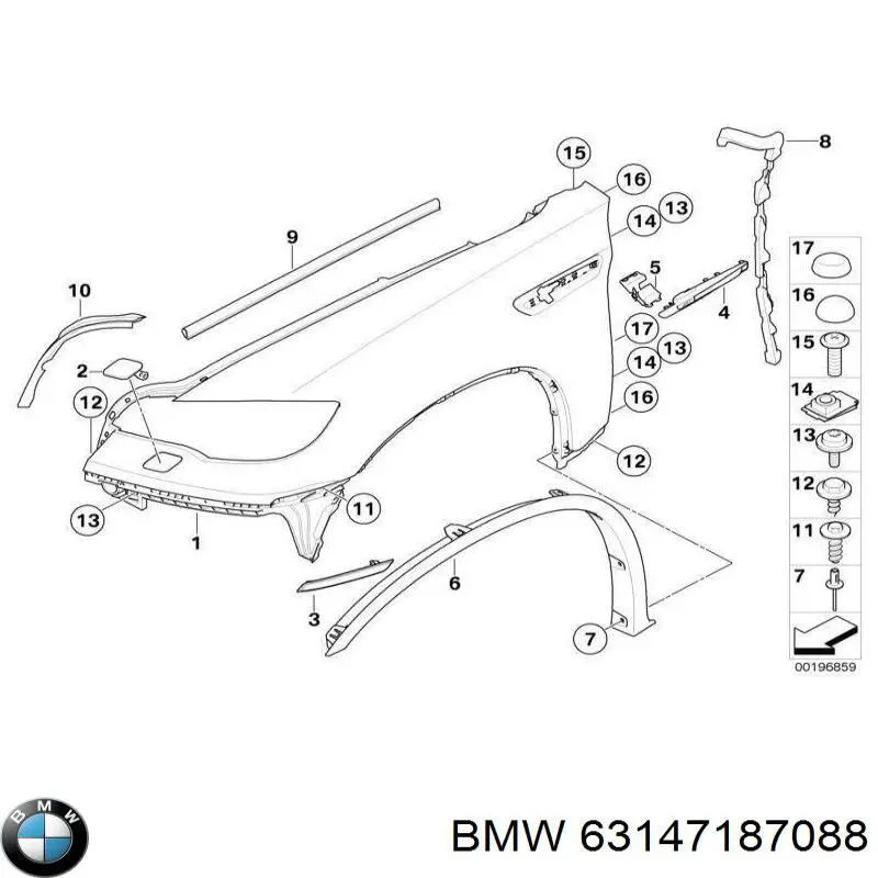 Reflector delantero derecho para BMW X5 (E70)