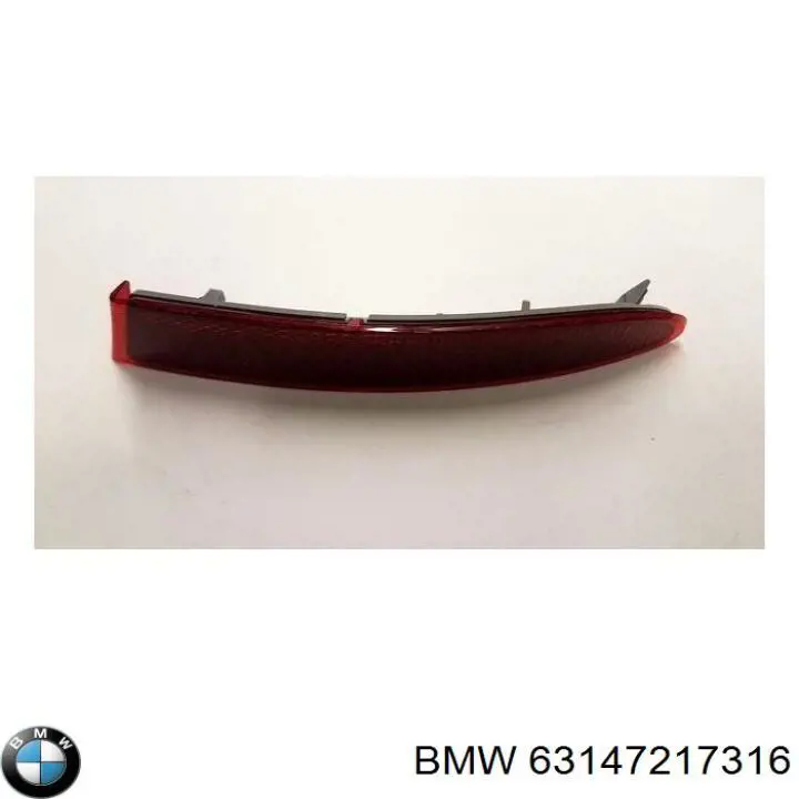 Reflector, paragolpes trasero, derecho para BMW X3 (F25)