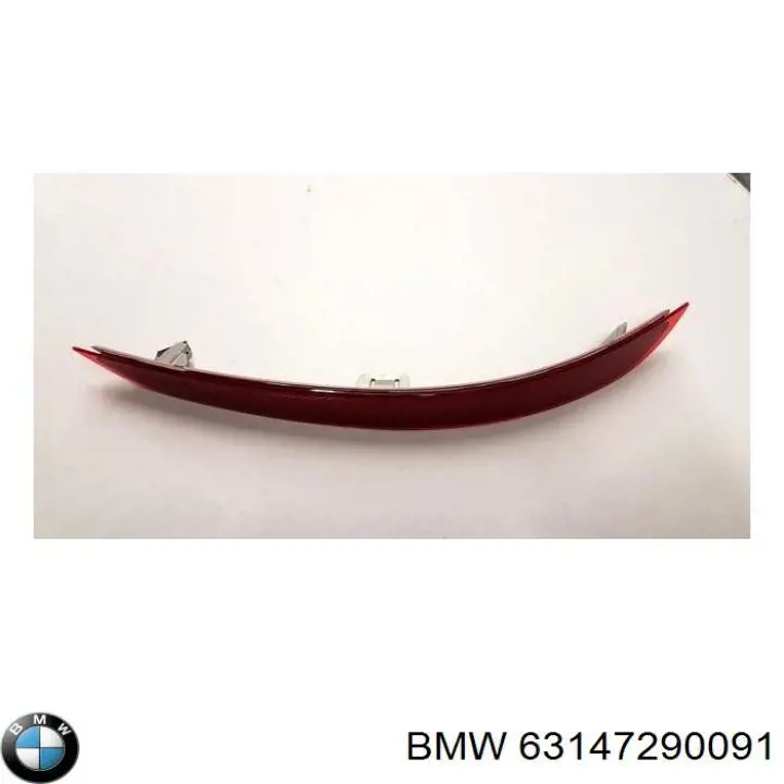 63147290091 BMW reflector, parachoques trasero, izquierdo