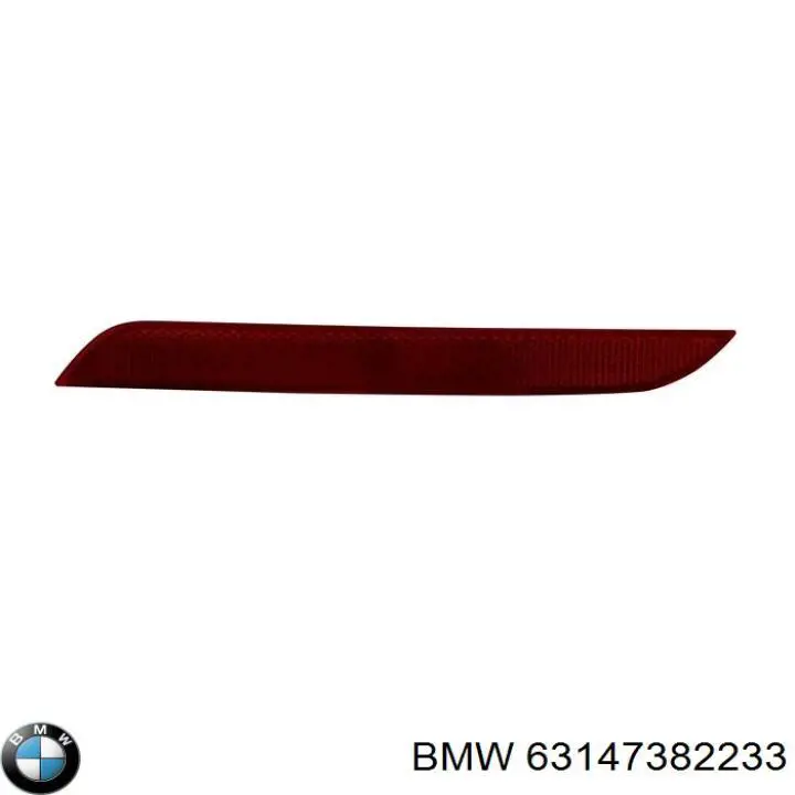 63147382233 BMW reflector, parachoques trasero, izquierdo