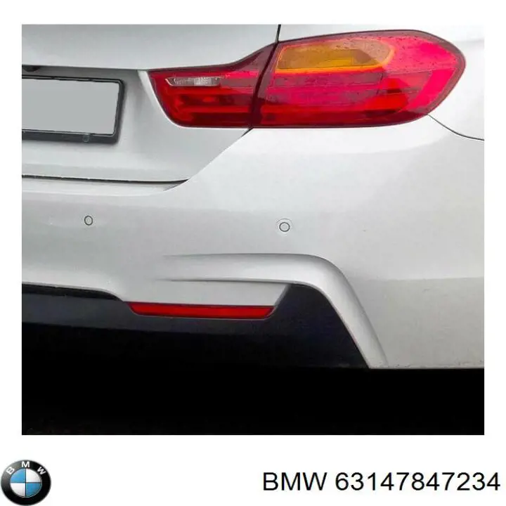 63147847234 BMW reflector, parachoques trasero, derecho