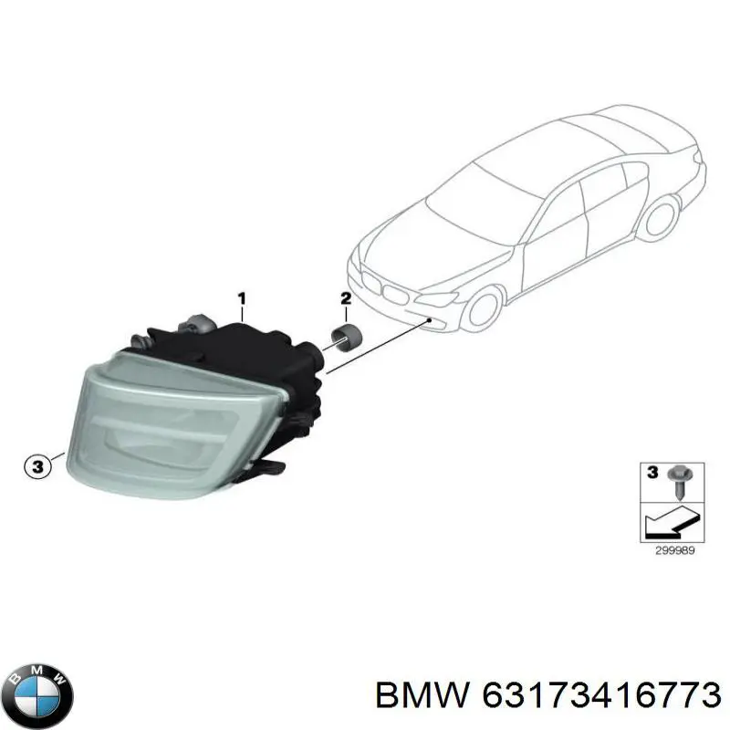 Faro antiniebla izquierdo / derecho BMW 6230100000