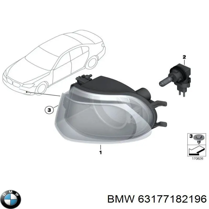 Comprar 63177182196 BMW Faro antiniebla derecho