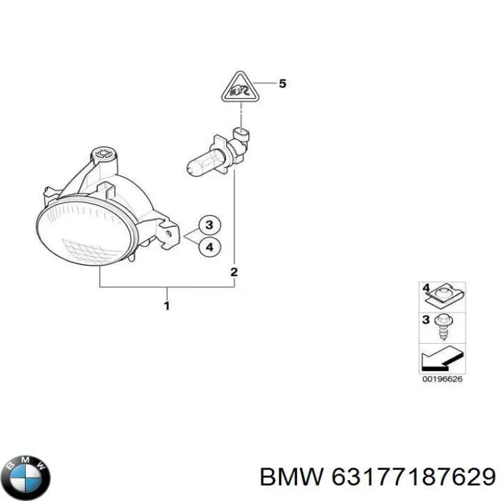 Luz antiniebla izquierda para BMW X6 (E71)