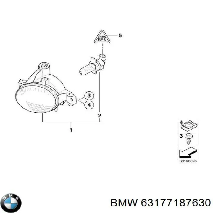 Faro antiniebla derecho BMW 63177187630 precio, desde 103,09 EUR