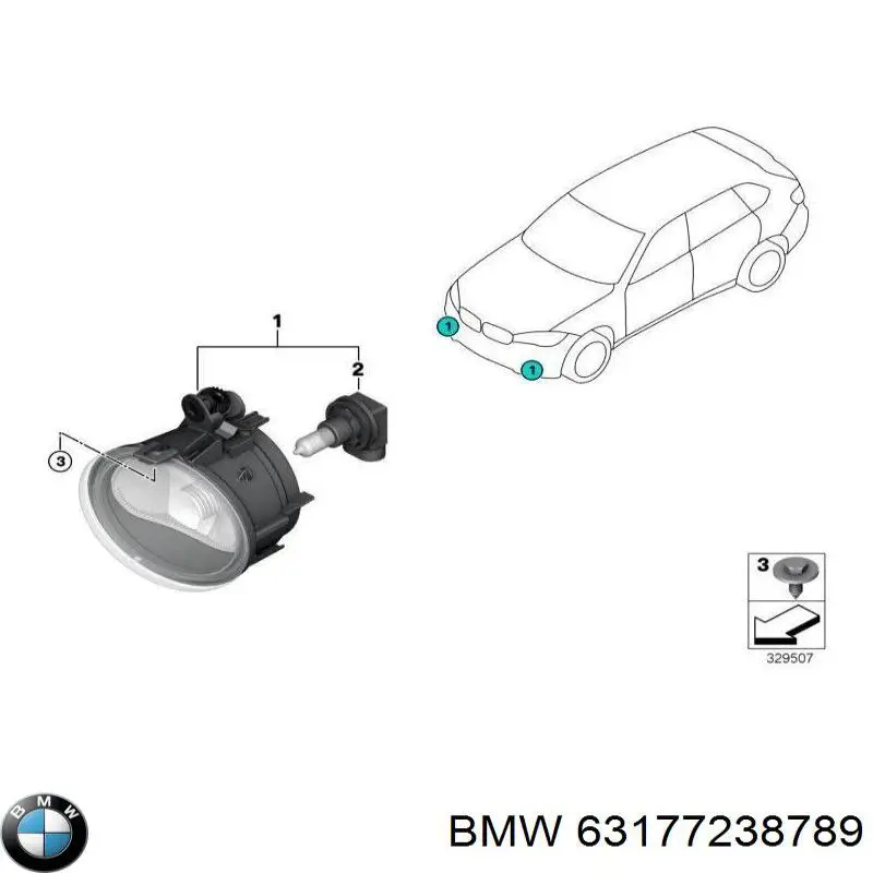 Comprar 63177238789 BMW Luz antiniebla izquierdo