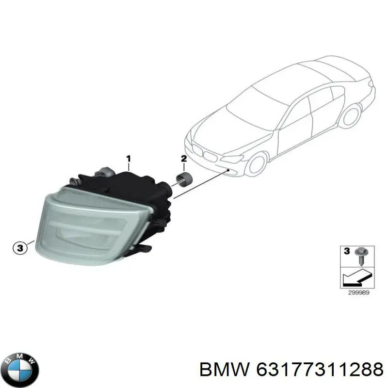 63177311288 BMW faro antiniebla derecho