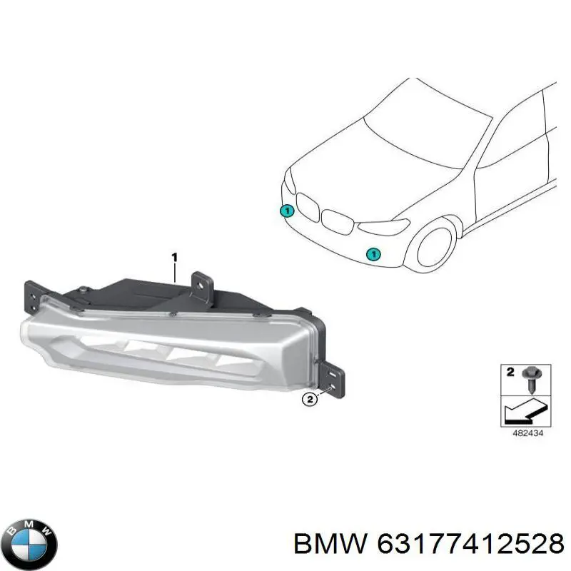 63177412528 Market (OEM) faro antiniebla derecho