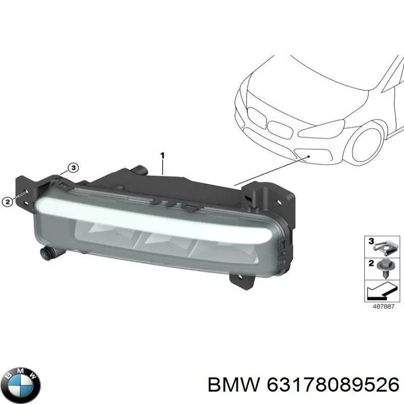Faro antiniebla derecho BMW 63178089526 precio, desde 212,81 EUR