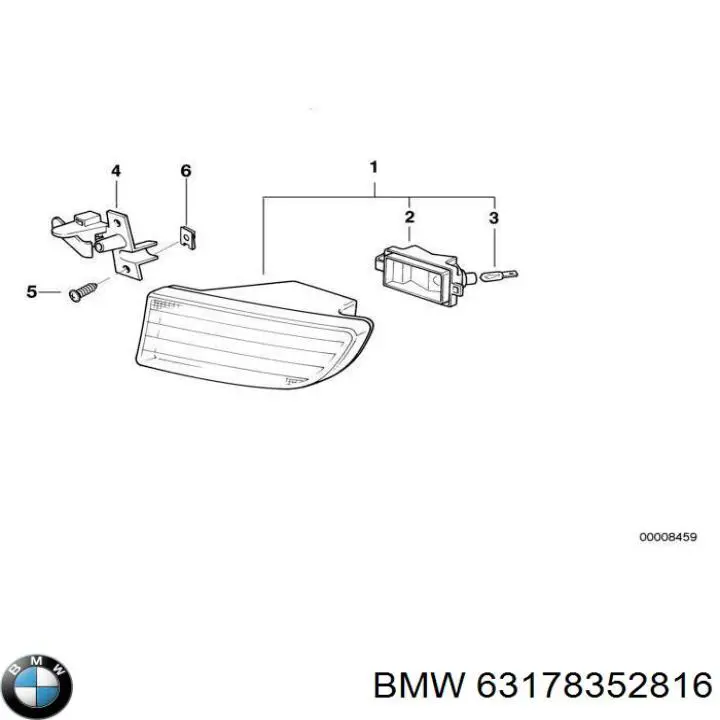 Soporte, faro antiniebla derecho para BMW 7 (E38)