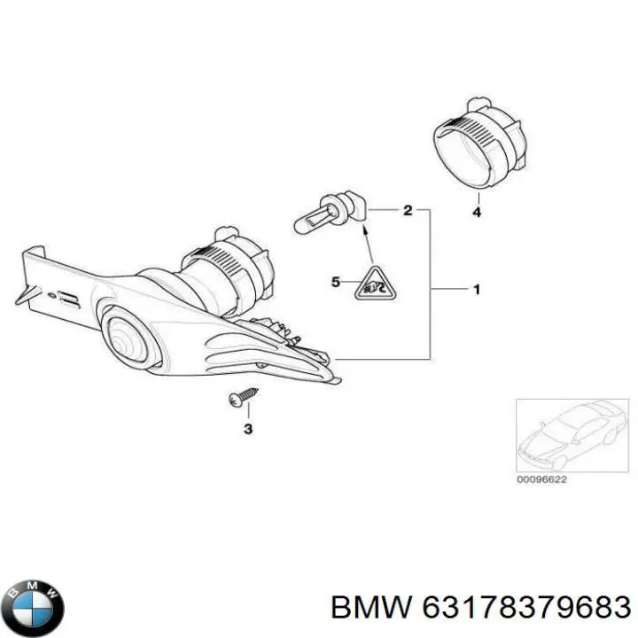 Luces antiniebla  izquierdo BMW 63178379683 precio, desde 66,79 EUR