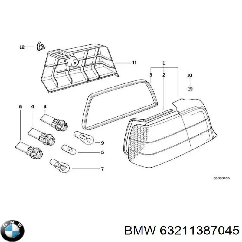 Piloto posterior izquierdo para BMW 3 (E36)