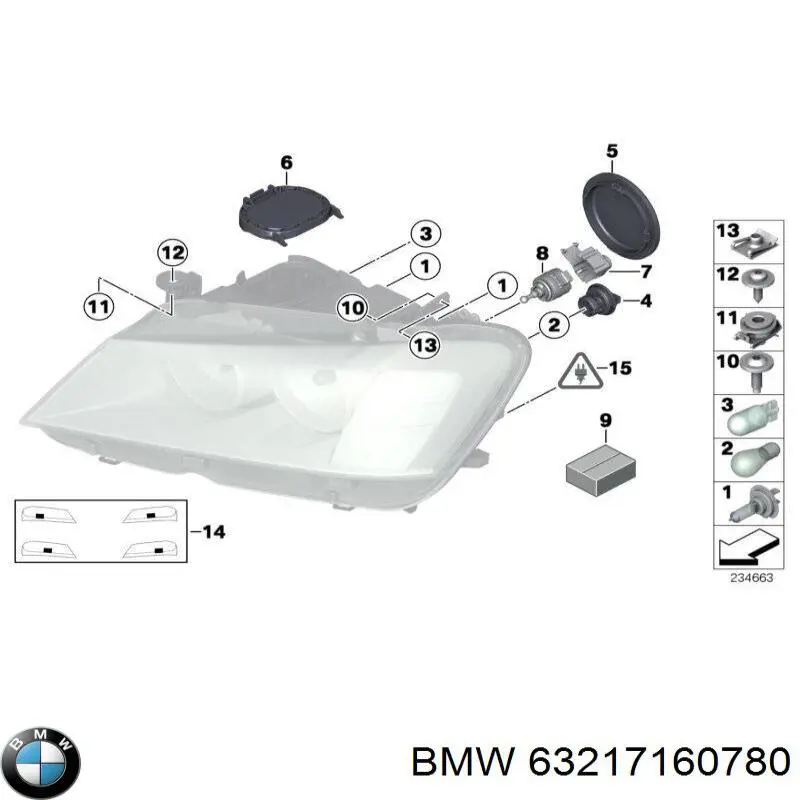 Lámpara halógena BMW 63217160780 precio, desde 10,89 EUR