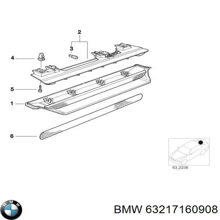 63217160908 BMW Bombilla halógena, luz alta/baja