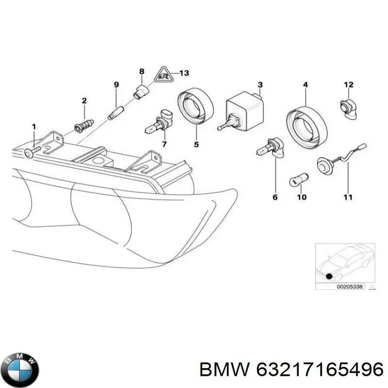 Comprar 63217165496 BMW Lámpara de luz interior de cabina