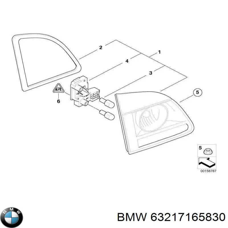 63217165830 BMW piloto posterior interior derecho