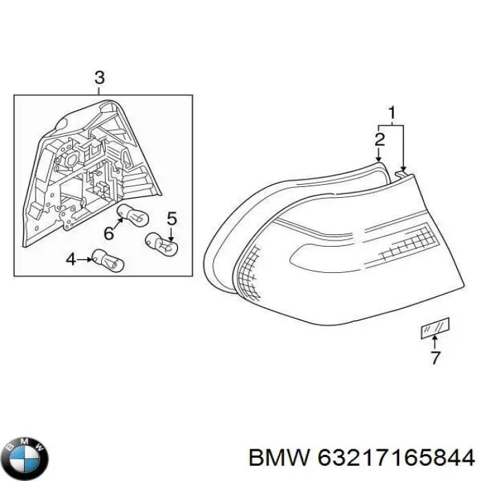 Tablero De Luces Traseras De Contacto para BMW 3 (E46)