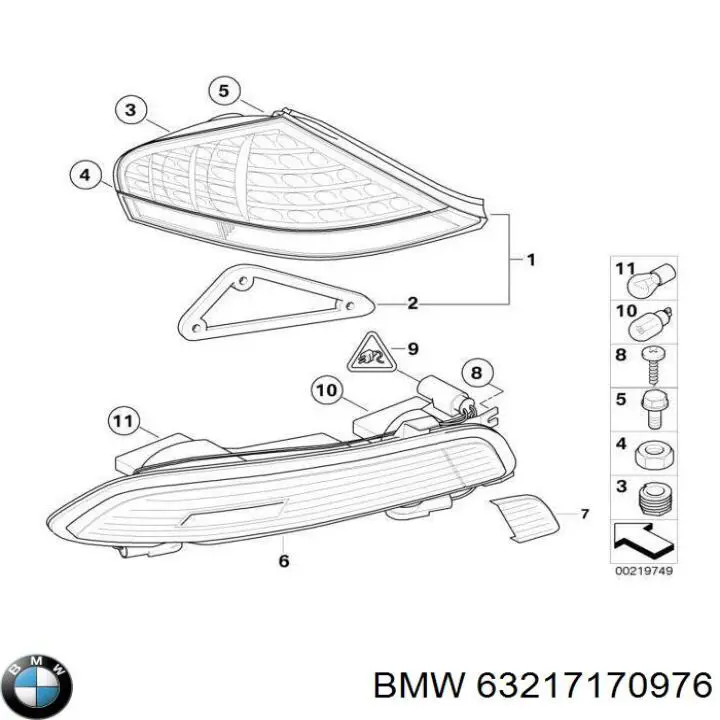 Piloto trasero derecho BMW 63217170976 precio, desde 49,96 EUR