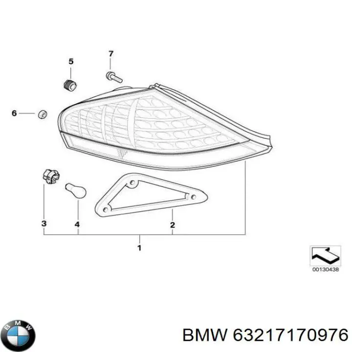Comprar 63217170976 BMW Piloto trasero derecho