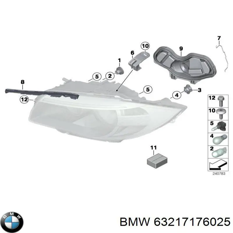 Bombilla de luz de posición delantera BMW 63217176025 precio, desde 11,77 EUR