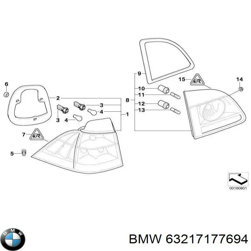 Piloto trasero exterior derecho BMW 63217177694 precio, desde 180,96 EUR