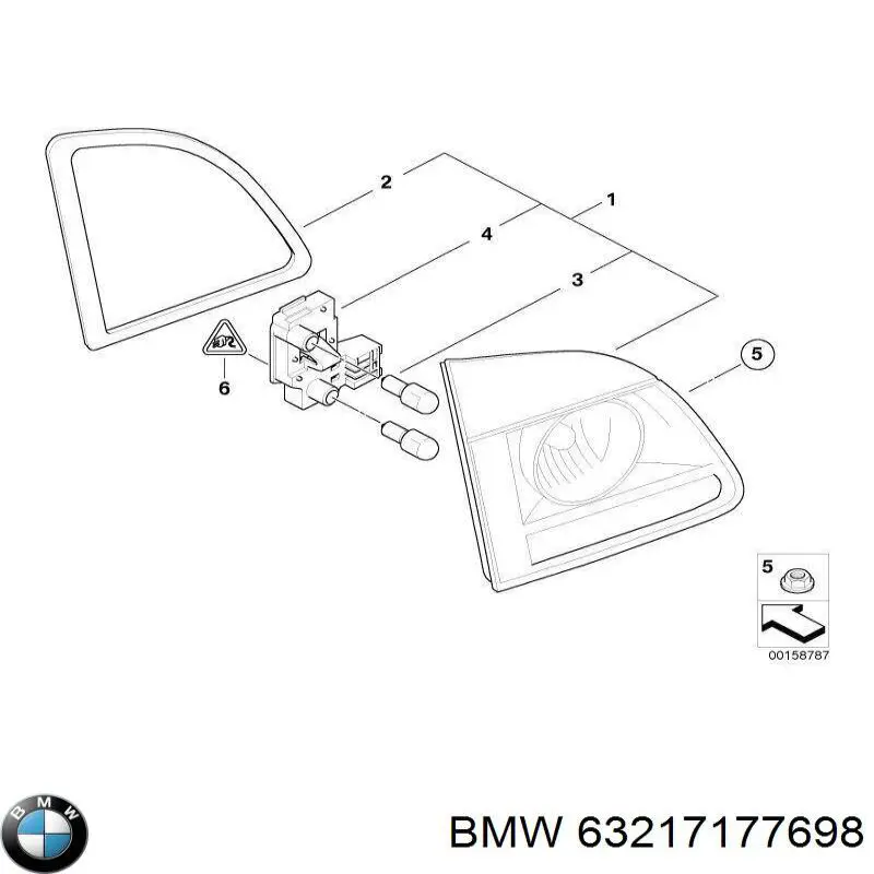 63217177698 BMW piloto posterior interior derecho