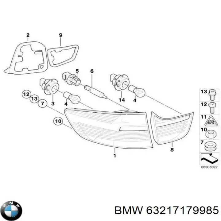 63217179985 BMW piloto posterior izquierdo