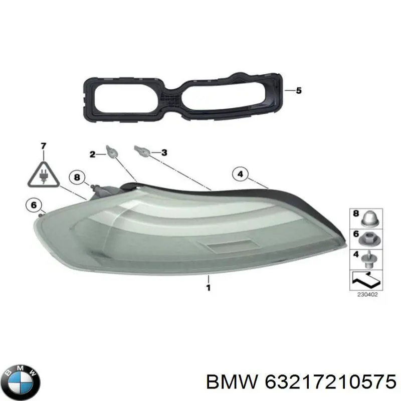 Comprar 63217210575 BMW Piloto trasero izquierdo