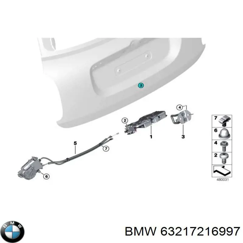 Motor de apertura/cierre del cierre del maletero (puerta trasera 3/5) BMW 63217216997 precio, desde 1,51 EUR