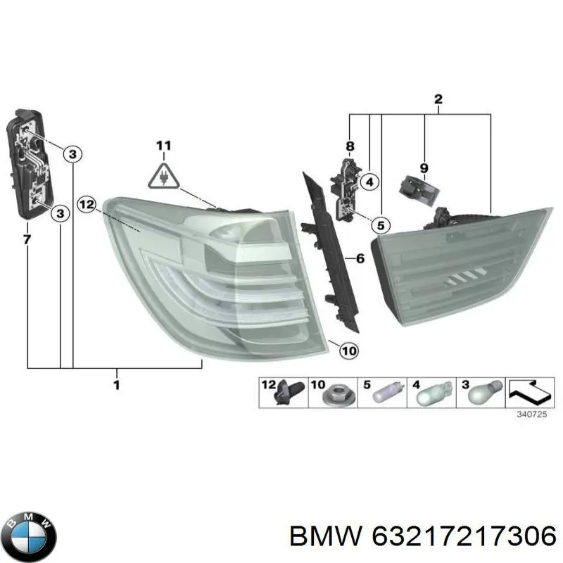 Piloto trasero exterior derecho BMW 63217217306 precio, desde 129,36 EUR
