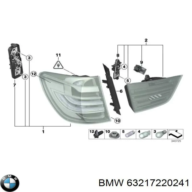 63217220241 BMW piloto posterior izquierdo