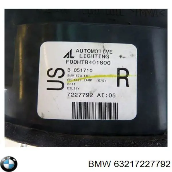 63217227792 BMW piloto posterior exterior derecho