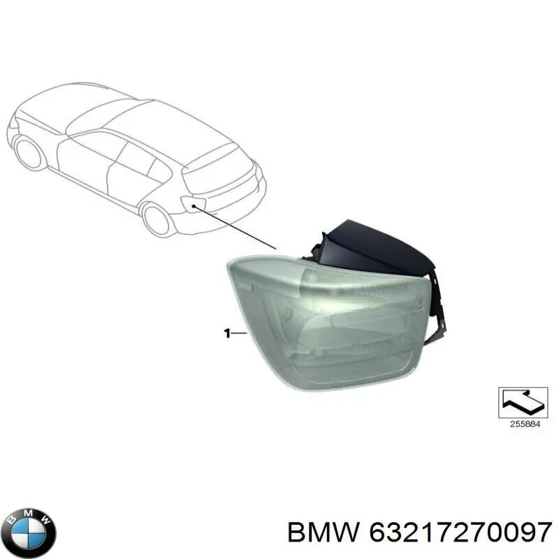 63217270097 BMW Piloto trasero izquierdo