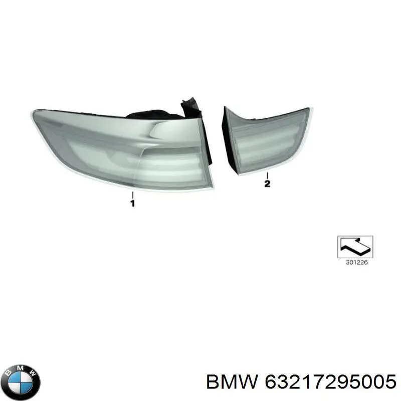 63217295005 BMW piloto posterior interior izquierdo