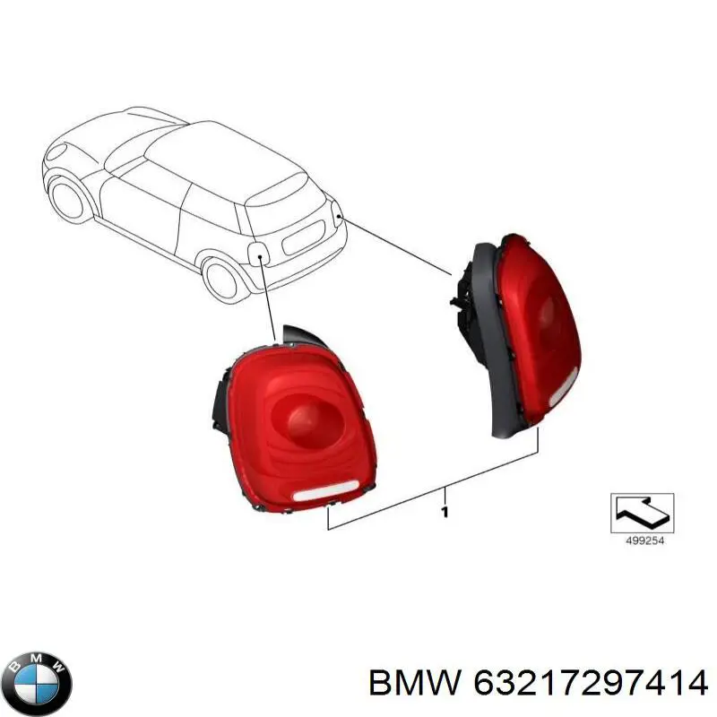 Piloto trasero derecho Mini Cooper descapotable (F57) (2014 - 2026) precio, desde 197,02 EUR