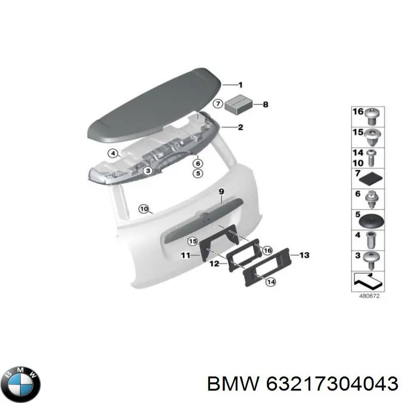 Comprar 63217304043 BMW Piloto trasero izquierdo