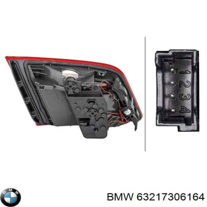 Piloto trasero interior derecho 63217306164 BMW
