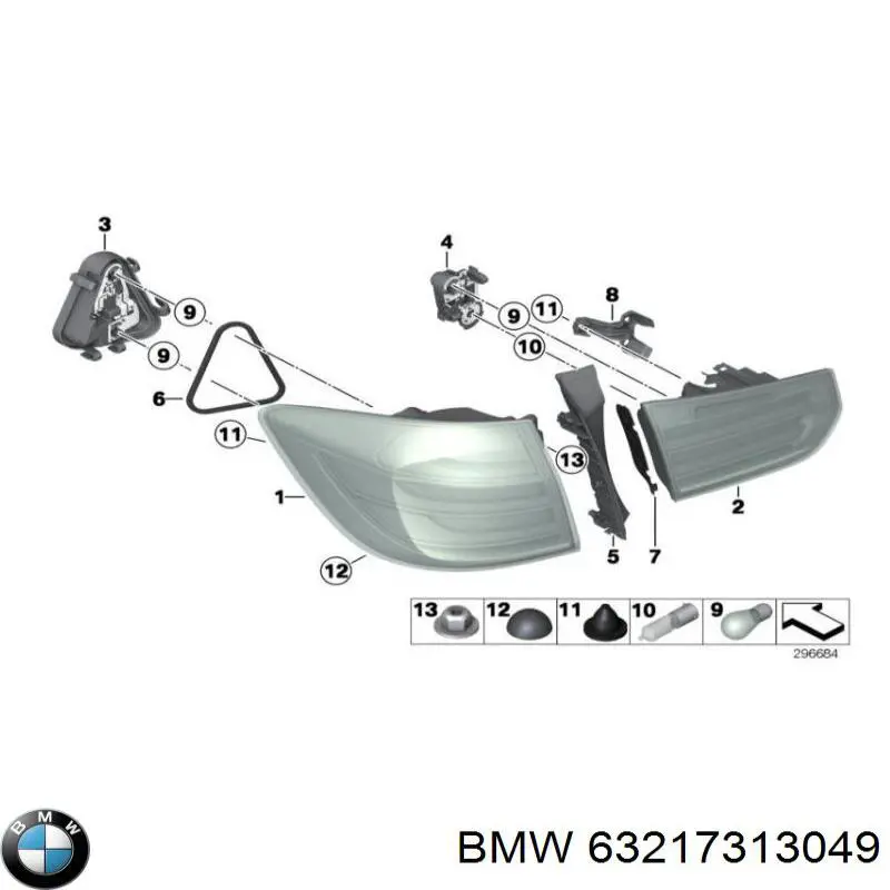 63217414021 BMW piloto posterior izquierdo