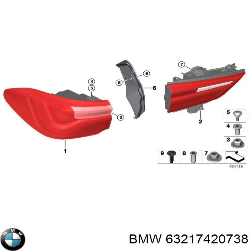 Piloto trasero exterior derecho BMW 63217420738 precio, desde 329,60 EUR