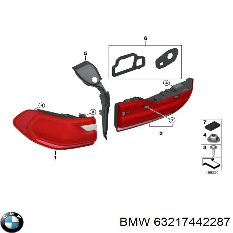 Piloto trasero exterior izquierdo BMW 63217442287 precio, desde 550,53 EUR