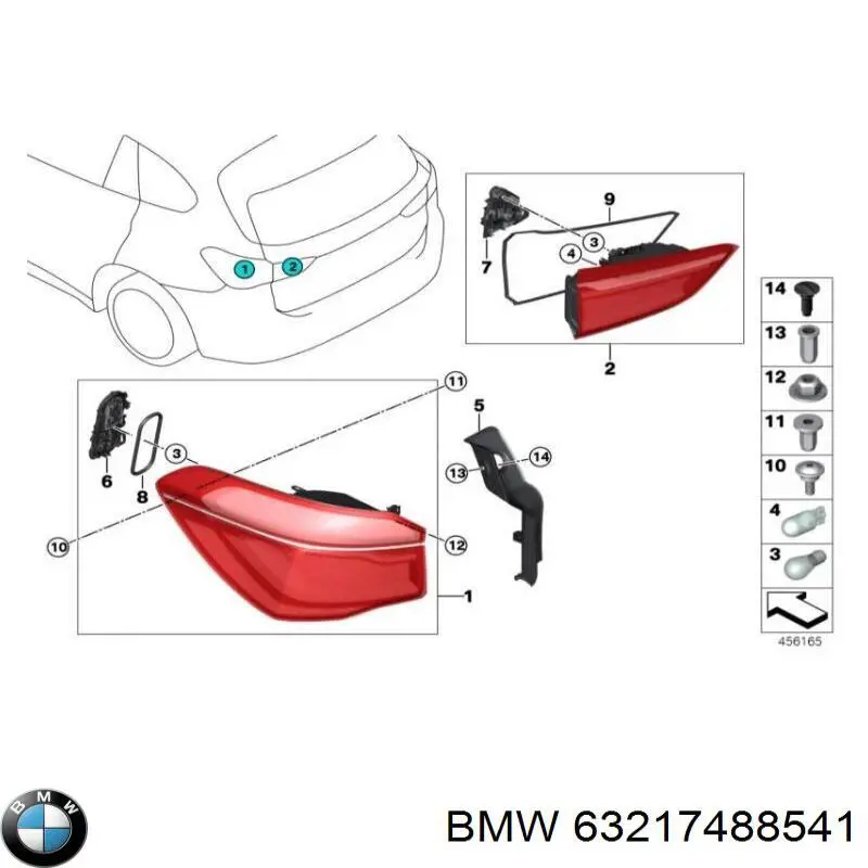 63217488541 BMW piloto posterior izquierdo