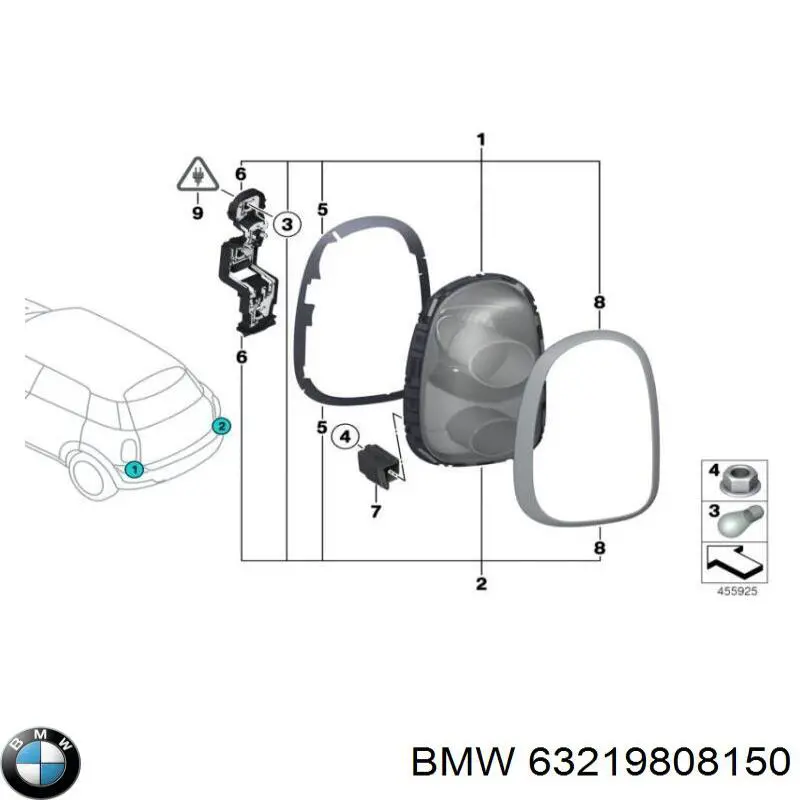 Comprar 63219808150 BMW Piloto trasero derecho