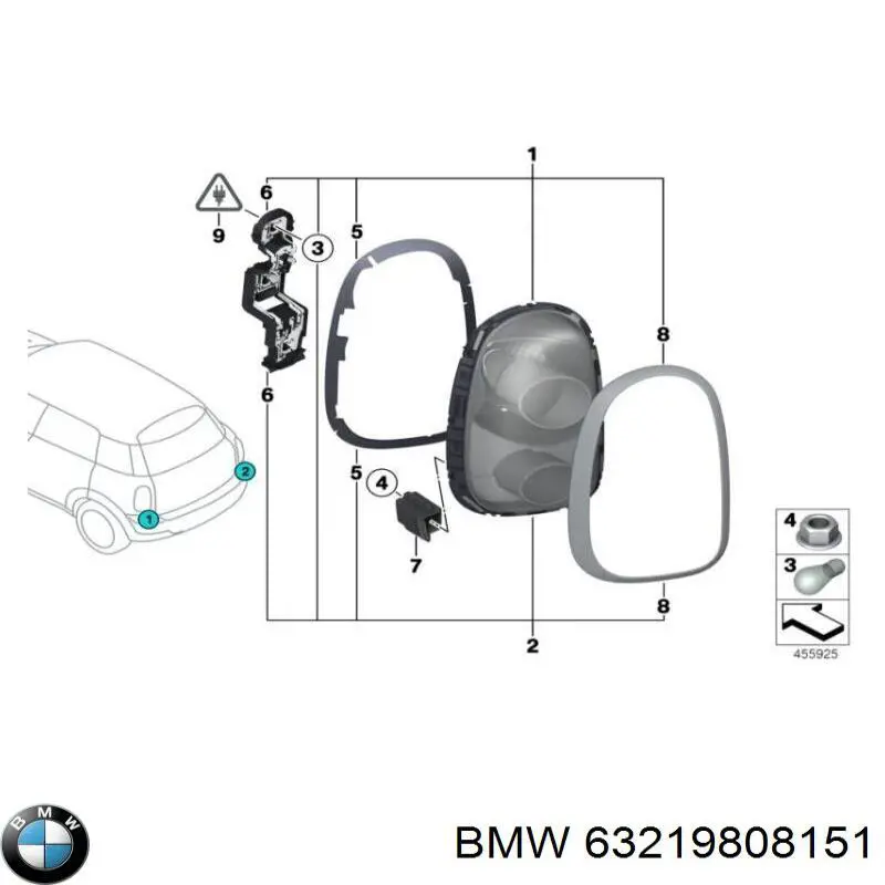 63219808151 BMW piloto posterior izquierdo