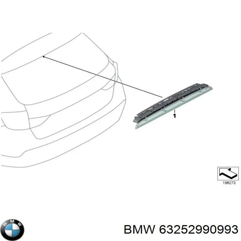63252990993 BMW luz de freno adicional