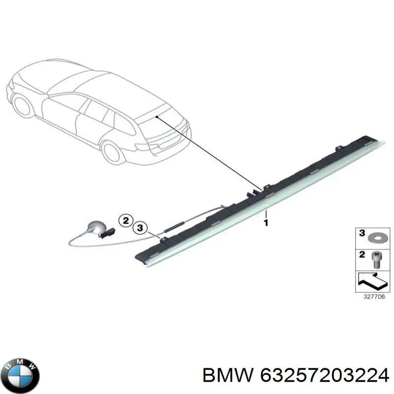 Lampara de luz de freno adicional  BMW 63257203224 precio, desde 95,83 EUR